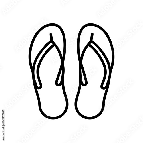 Comfortable flip flops ready for beach adventures 