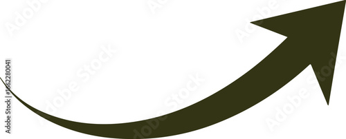 Upward growth arrow vector illustration on white background, business success, financial progress, rising trend