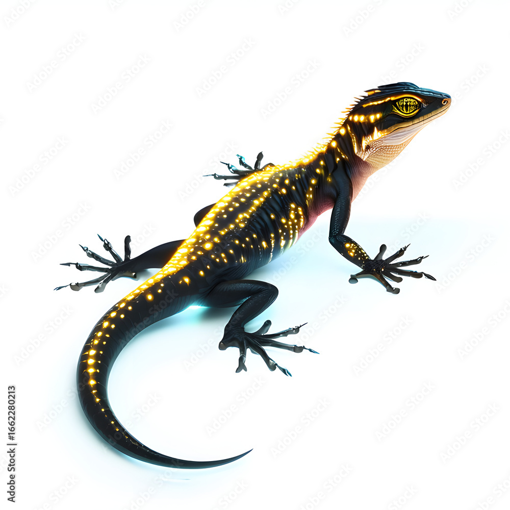 Naklejka premium Mesmerizing Colors of a Lizard