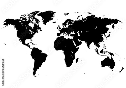 Global overview of continental landmasses and oceans depicting the interconnectedness of Earth's geography