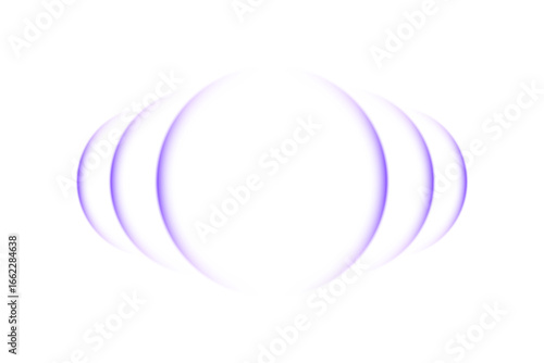Abstract sound wave effect circles illustration on transparent background. Glass effect wave PNG design element.