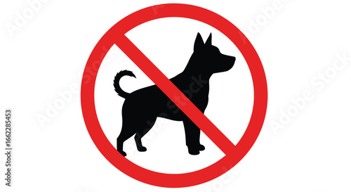No Dogs Allowed Icon with Red Circle