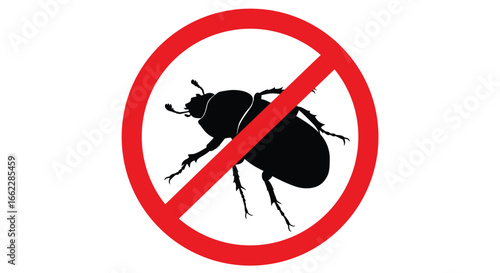 No Pest or Bug Icon with Red Circle