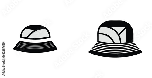 3d rendered bucket hat illustration logotype vector logo art design
