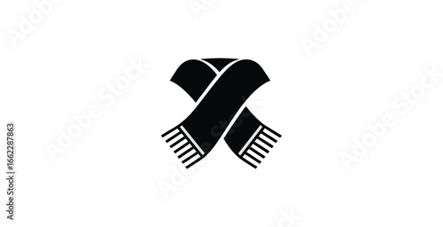 Winter scarves logotype logo vector art illustration design