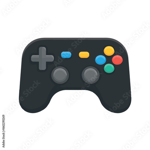 Vector game controller vector illustration for gaming console and pc games accessory design and digital entertainment