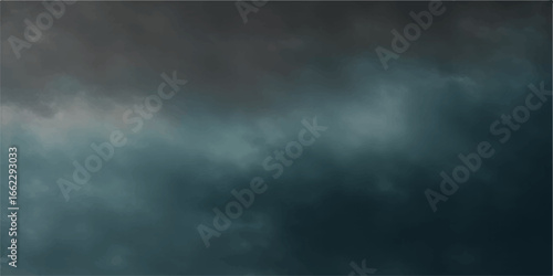 Grunge blue sky background with abstract storm clouds and light texture