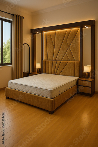 Interior luxury apartment, comfortable suite, lounge, bedroom