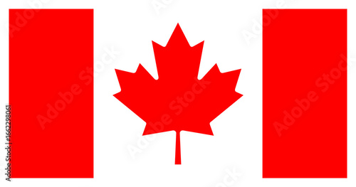 Transparent PNG file of a vector graphic of the Canadian national flag. Comprised of Red and white vertical sections and a red maple leaf in the centre