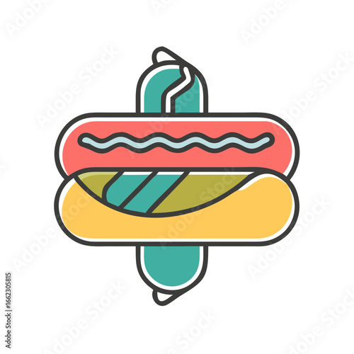 hot dog with ketchup