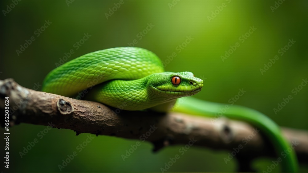 Obraz premium Emerald Tree Boa on Branch