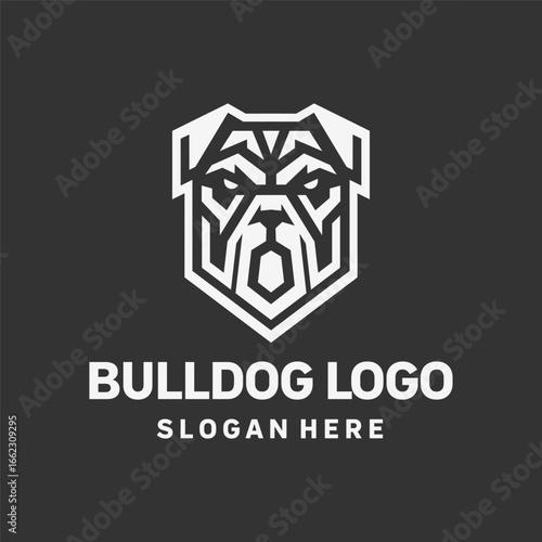 Simple Bulldog Ink Logo Design