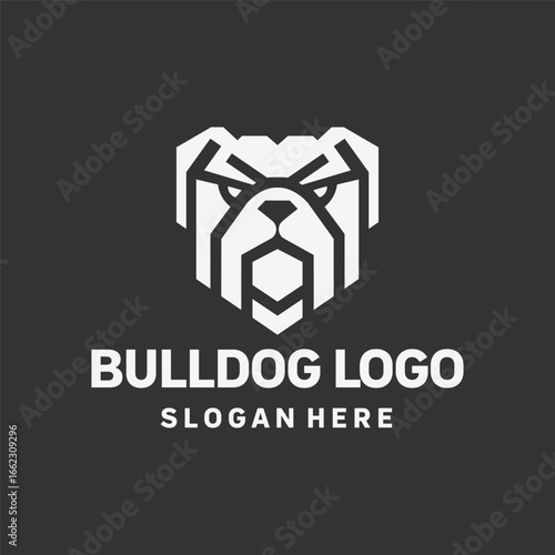 Modern Bulldog Spirit Logo Design