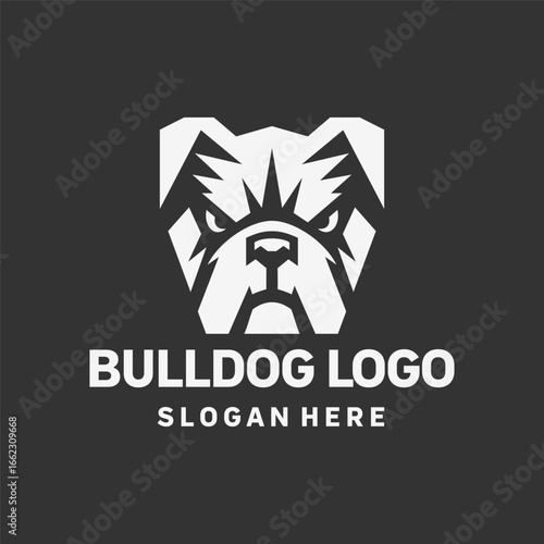 Abstract Bulldog Motion Logo Design