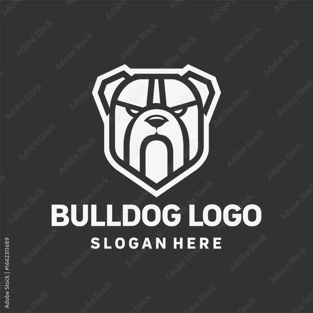 Fototapeta premium Strong Bulldog Mascot Logo Design