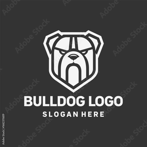 Strong Bulldog Mascot Logo Design
