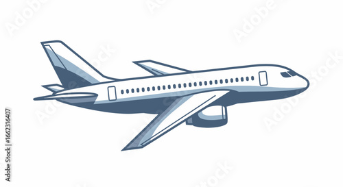Airplane Flight Action, Aircraft Subject, Sky Location, Illustration Content Type, Aerodynamic Environment, Side Viewpoint, Travel Concept