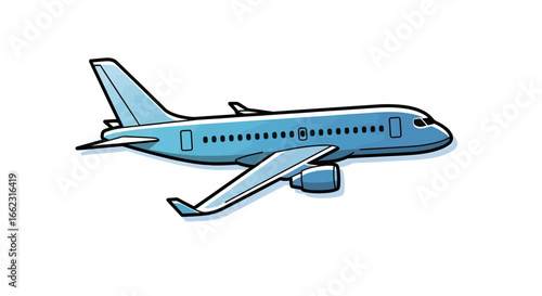 Wallpaper Mural Action of Flying, Airplane, Sky, Illustration, Aviation, Side View, Concept of Travel Torontodigital.ca