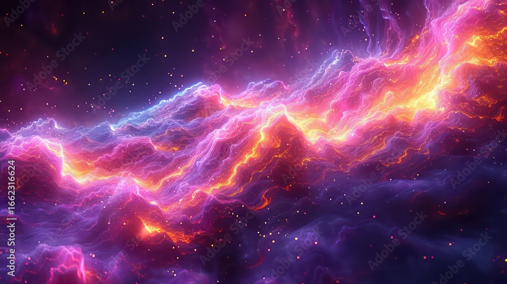 custom made wallpaper toronto digitalA vibrant, otherworldly landscape of swirling, energetic hues, showcasing intricate textures and glowing details.