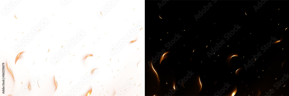 © ellyson - Fire and sparks background. PNG illustration of glowing yellow and orange flames with embers floating © ellyson - Fire and sparks background. PNG illustration of glowing yellow and orange flames with embers floating