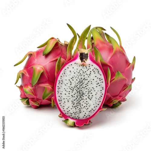 Dragon fruit isolated on white background