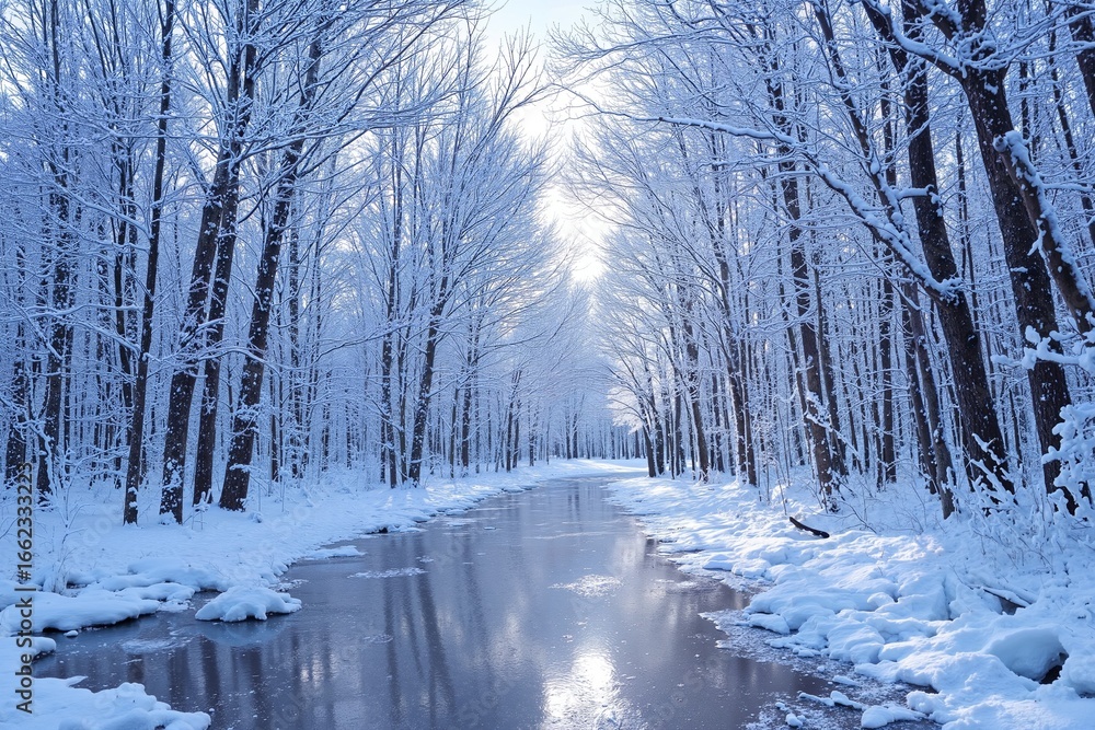 Naklejka premium Shimmering Ice Grove 