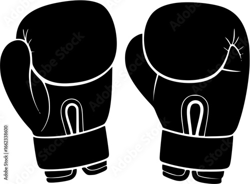 silhouette of boxing gloves
