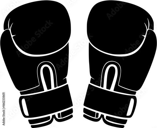 silhouette of boxing gloves
