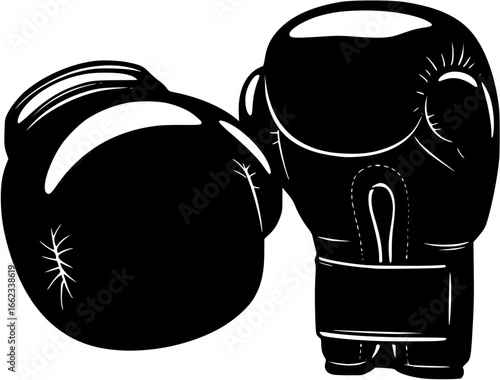 silhouette of boxing gloves
