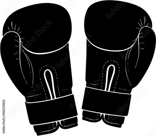 silhouette of boxing gloves
