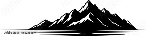 Mountain silhouette vector

