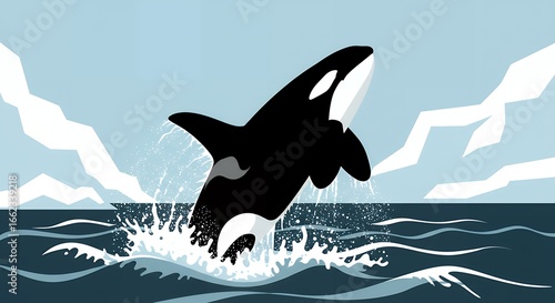 Killer Whale Surfacing Icon