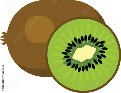 kiwi fruit isolated on white background