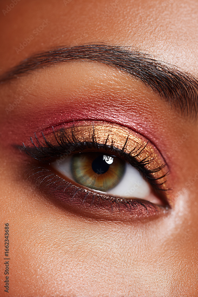 Obraz premium eye makeup eyeshadow closeup beauty detail