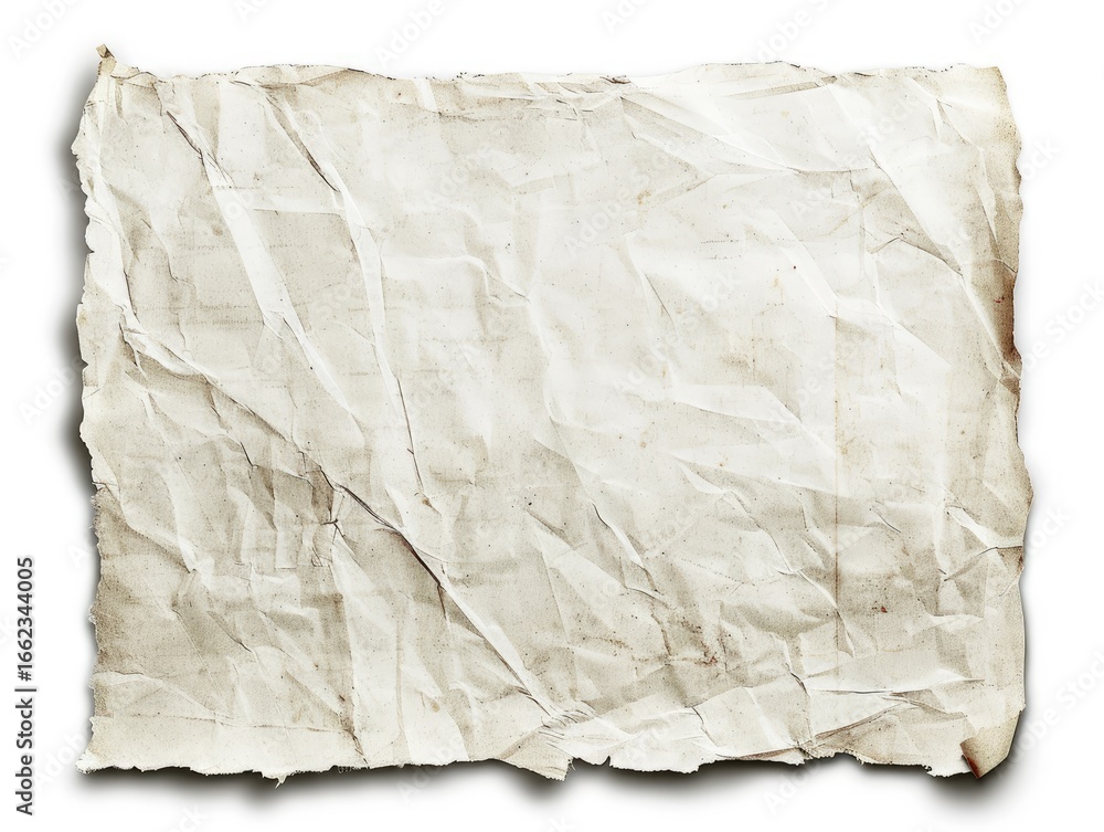 Obraz premium Aged, crumpled paper sheet