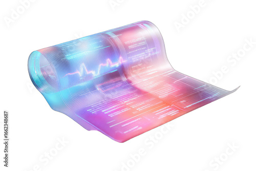 Rolled-up translucent display