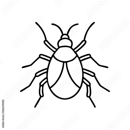 Vector icon of a whitefly with six legs