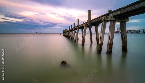 Wallpaper Mural Wooden pier at sunset over water (2) Torontodigital.ca