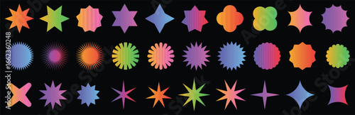 Abstract geometric gradient vector shapes and icons.