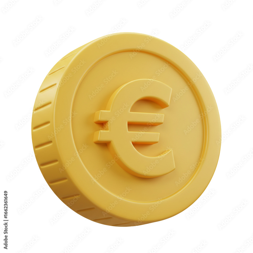 Obraz premium A detailed, golden coin displays a prominent Euro symbol, showcasing its monetary value and potential for financial transactions, symbolizing wealth and economic concepts.