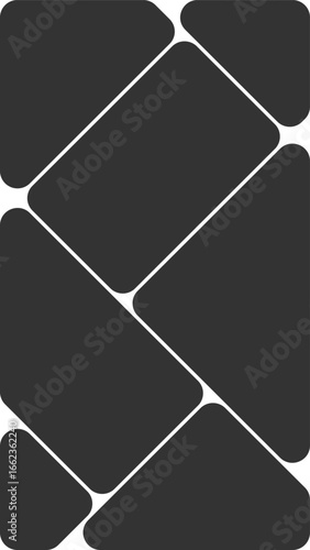 Abstract rounded comic strip photo or pictures collage for social media post