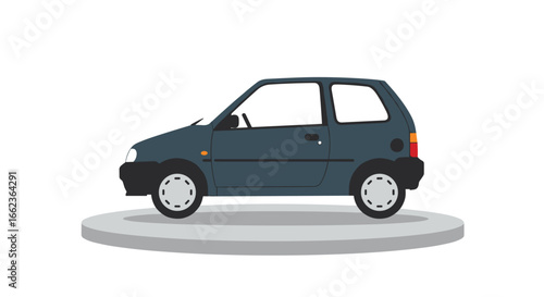 Car illustration display digital art minimalist style isolated background side view modern design. Vector illustration