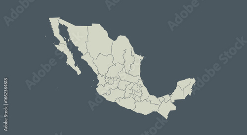 Exploring mexico's diverse regions a detailed map overview geographic insights digital format informative educational. Vector illustration