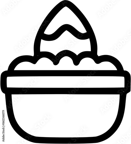 A simple black and white line icon of a manual citrus juicer, also known as a reamer, for extracting juice.
