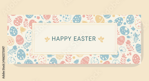Easter celebration festive design digital art colorful eggs still life joyful concept. Vector illustration