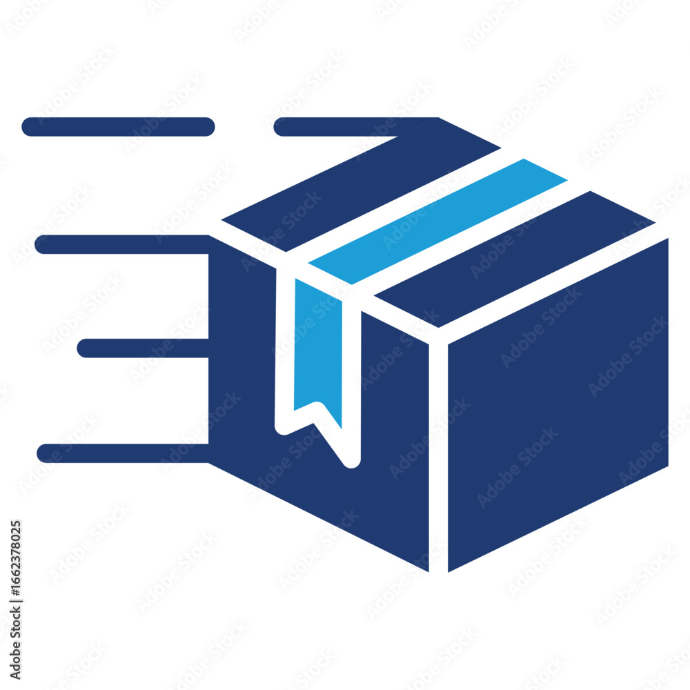 Fast Parcel solid color icon Fast Parcel solid color icon