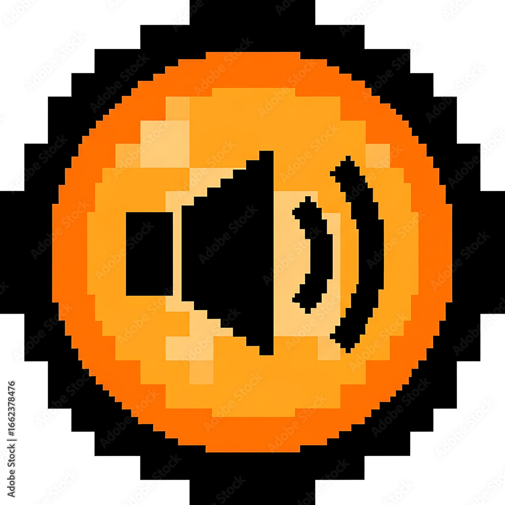 Fototapeta premium Pixelated Speaker Icon 