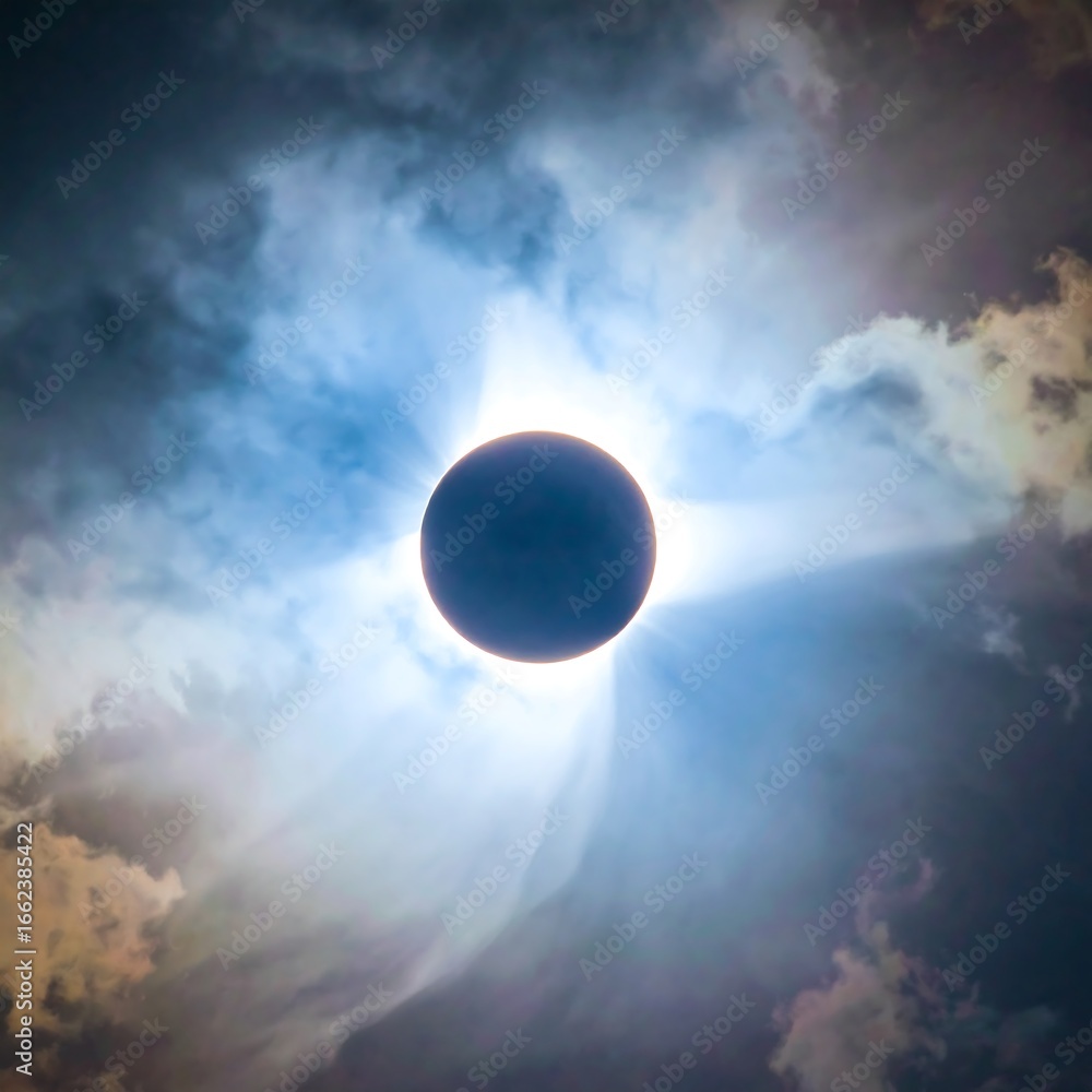 Obraz premium Total solar eclipse