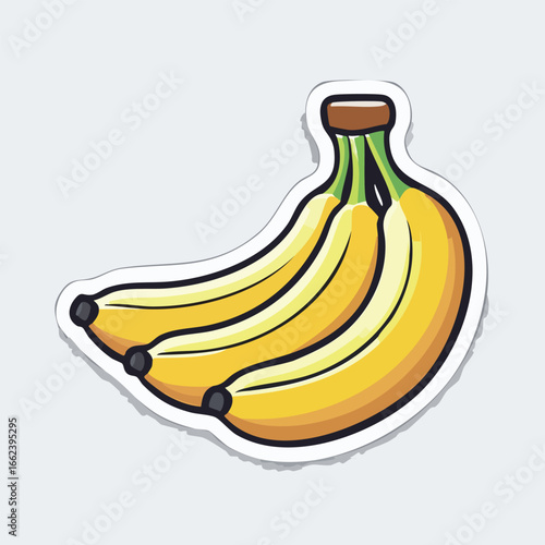 A vibrant illustration of a bunch of ripe, yellow bananas, perfect for healthy eating.