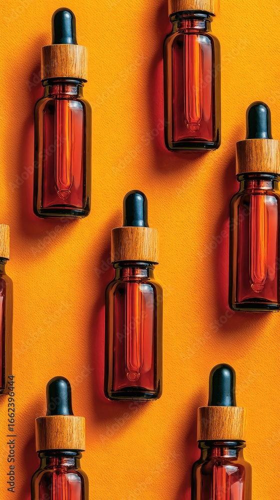 Obraz premium Amber Bottles on Orange